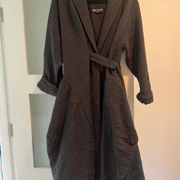 Dress to Kill, Brown Brocade Wrap Dress, Size 1 - Picture 11 of 12